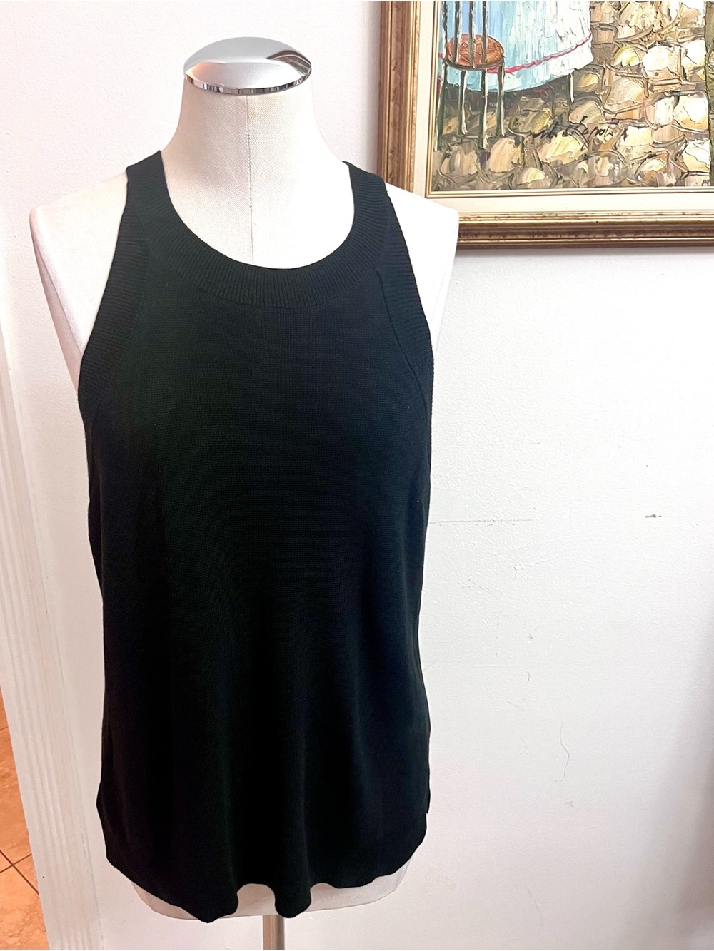 Banana Republic Black Ribbed Knit Tank